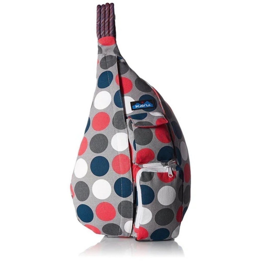 Kavu Rope bag got dots gray canvas‎ multicolored dots